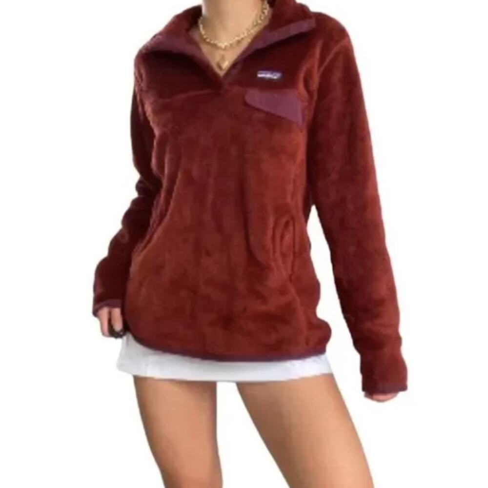 Patagonia Re-Tool Snap Synchilla Polartec T Fleece Rusted Iron Women's Size S